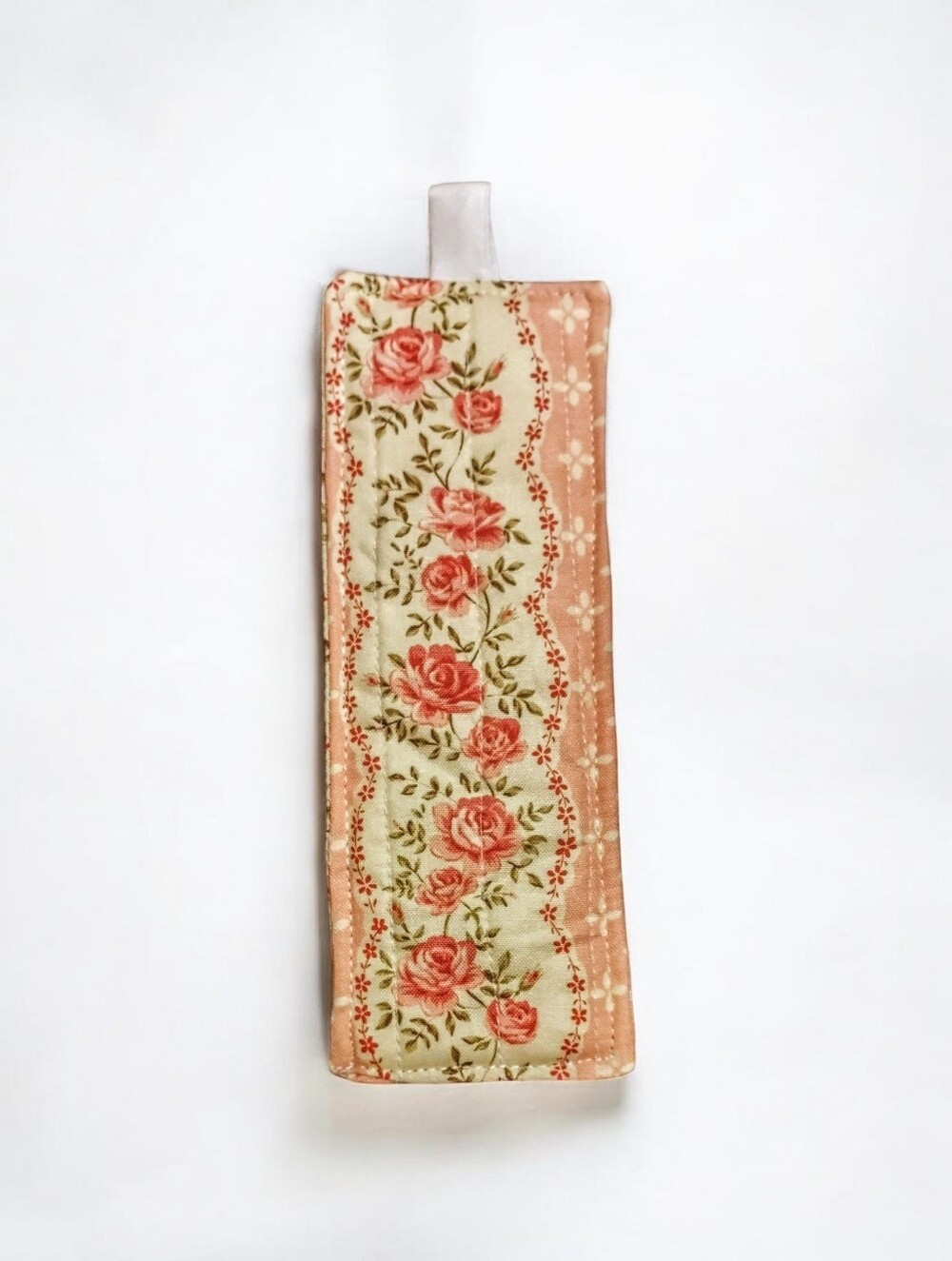 Handmade Quilted Floral Fabric Bookmark